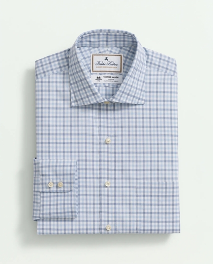 Brooks Brothers X Thomas Mason® Cotton Poplin English Collar, Checked Dress Shirt, image 3