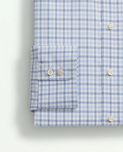 Brooks Brothers X Thomas Mason® Cotton Poplin English Collar, Checked Dress Shirt, image 4