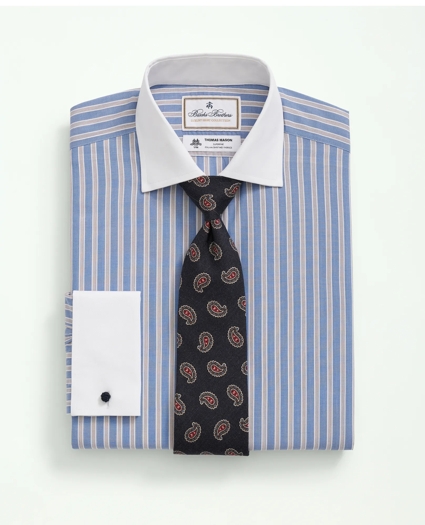 Brooks Brothers X Thomas Mason® Cotton Poplin English Collar, Striped Dress Shirt, image 1