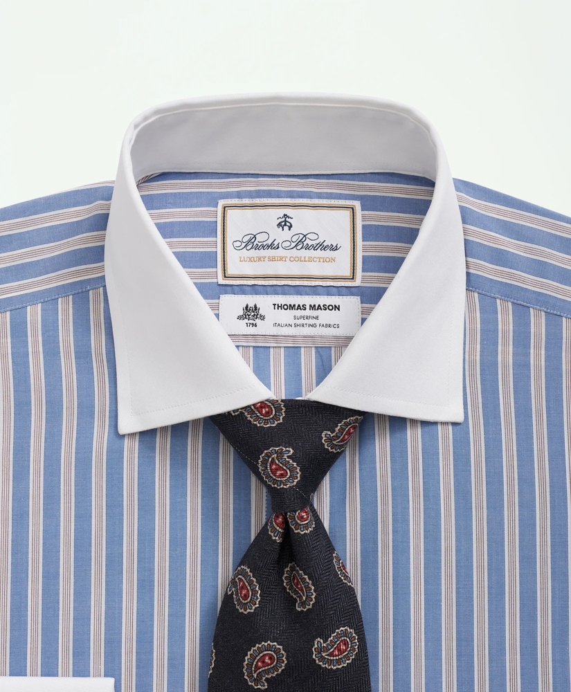 Brooks Brothers X Thomas Mason® Cotton Poplin English Collar, Striped Dress Shirt, image 2