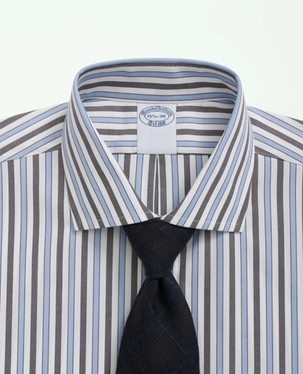 Stretch Supima® Cotton Non-Iron Pinpoint English Collar, Striped Dress Shirt, image 2