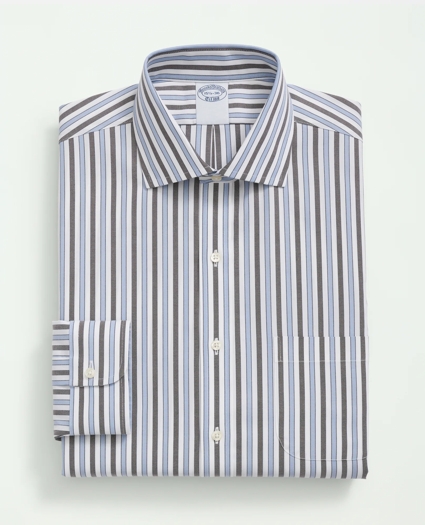 Stretch Supima® Cotton Non-Iron Pinpoint English Collar, Striped Dress Shirt, image 3