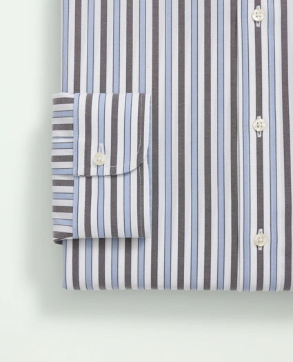 Stretch Supima® Cotton Non-Iron Pinpoint English Collar, Striped Dress Shirt, image 4