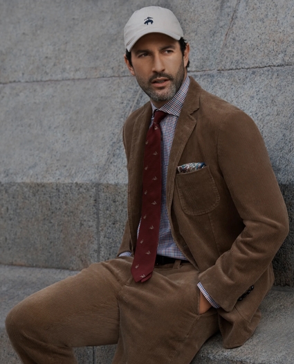 Brooks Brothers X Thomas Mason® Cotton Twill Londoner Collar, Checked Dress Shirt, image 2