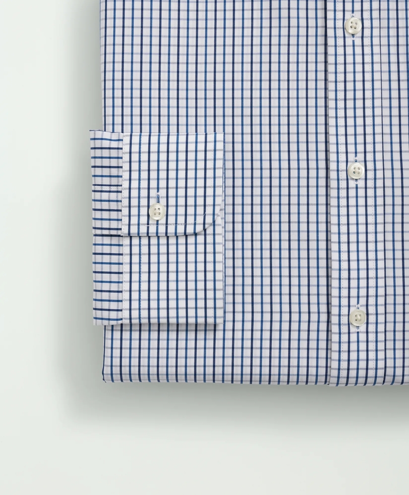 Supima® Cotton Poplin English Collar, Tattersall Dress Shirt, image 3