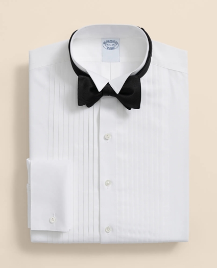 Stretch Supima&reg; Cotton Broadcloth Wing Collar, Tuxedo Shirt, image 1