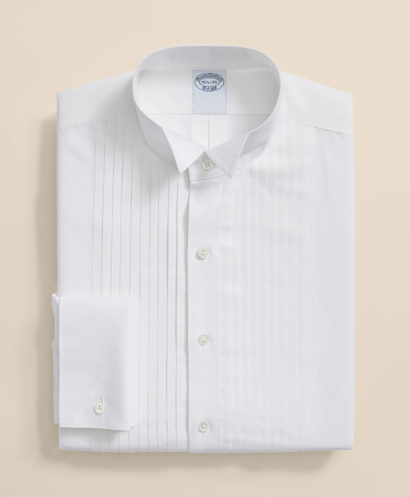 Stretch Supima&reg; Cotton Broadcloth Wing Collar, Tuxedo Shirt, image 5