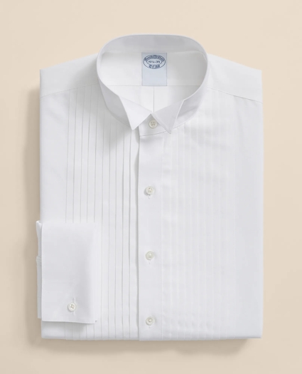 Stretch Supima&reg; Cotton Broadcloth Wing Collar, Tuxedo Shirt, image 5