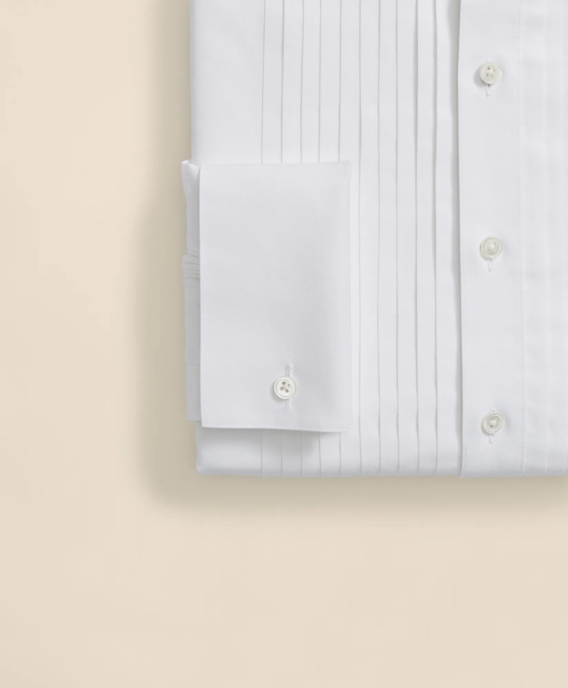 Stretch Supima&reg; Cotton Broadcloth Wing Collar, Tuxedo Shirt, image 6
