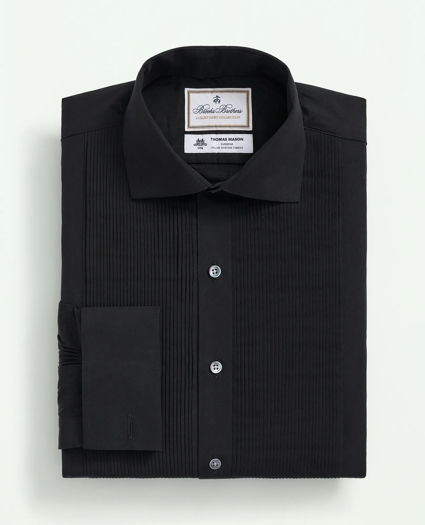 Brooks Brothers X Thomas Mason® Cotton English Collar, Swiss Pleat Front Tuxedo Shirt, image 5