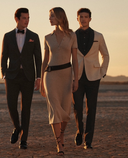 Brooks Brothers X Thomas Mason® Cotton English Collar, Swiss Pleat Front Tuxedo Shirt, image 3