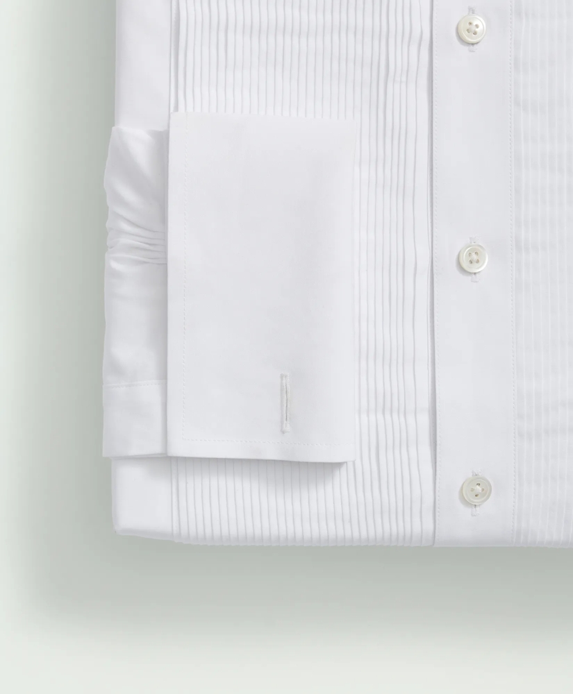 Brooks Brothers X Thomas Mason® Cotton English Collar, Swiss Pleat Front Tuxedo Shirt, image 4