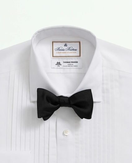 Brooks Brothers X Thomas Mason® Cotton-Linen English Collar, Pleat Front Tuxedo Shirt, image 2