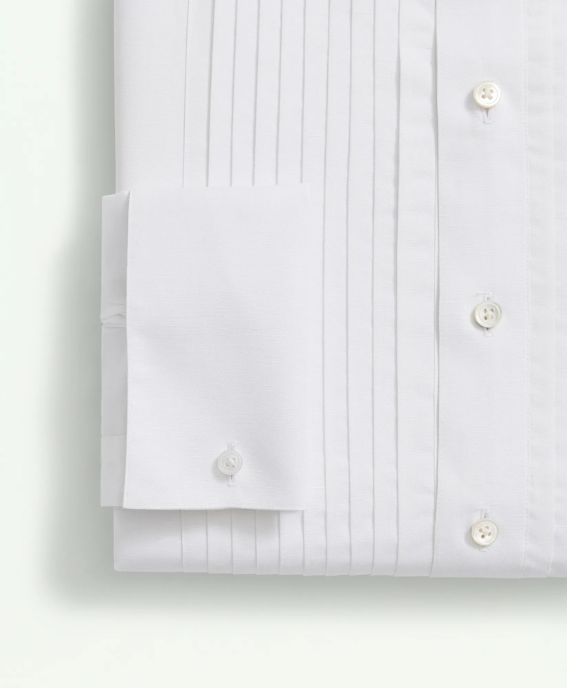 Brooks Brothers X Thomas Mason® Cotton-Linen English Collar, Pleat Front Tuxedo Shirt, image 4