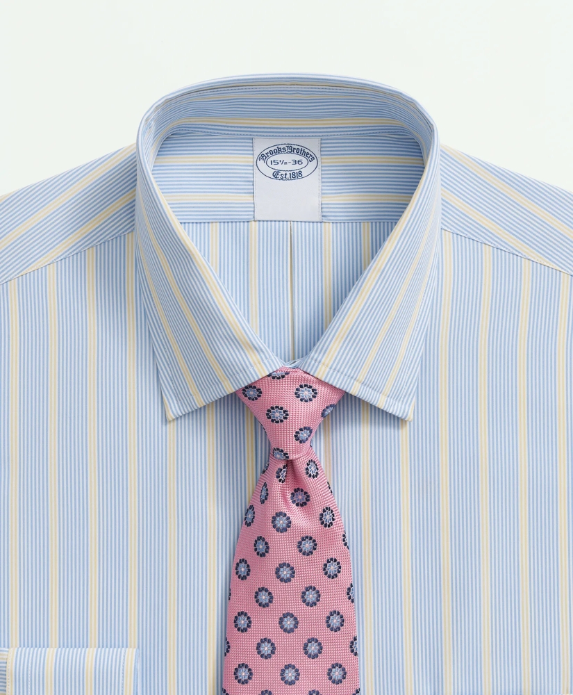 Supima® Cotton Poplin Ainsley Collar, Multi-Stripe Dress Shirt, image 2