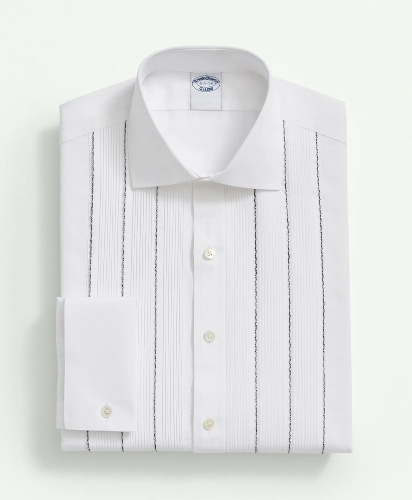 Supima® Cotton Poplin Vintage Pleat Front, English Collar, Tuxedo Shirt, image 5
