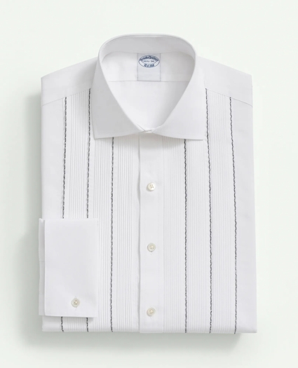 Supima® Cotton Poplin Vintage Pleat Front, English Collar, Tuxedo Shirt, image 5