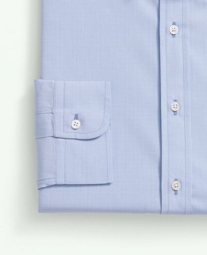American-Made Cotton Broadcloth Button-Down Collar, Micro-Check Dress Shirt, image 4