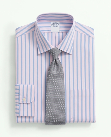 Supima® Cotton Poplin Ainsley Collar, Framed Stripe Dress Shirt, image 1