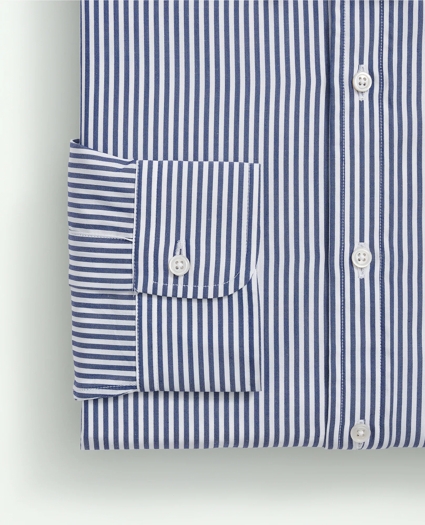 American-Made Cotton Button-Down Collar, Striped Dress Shirt, image 4