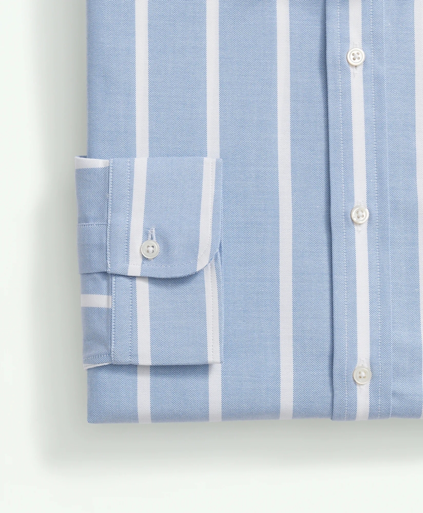 American-Made Cotton Pinpoint Button-Down Collar, Bold Striped Dress Shirt, image 4