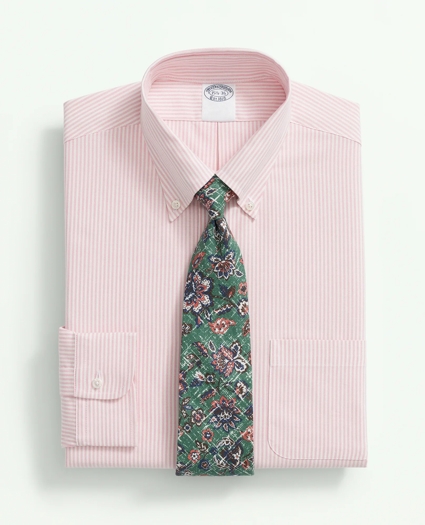 American-Made Cotton Pinpoint Button-Down Collar, Striped Dress Shirt, image 1