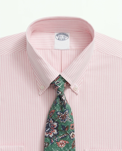 American-Made Cotton Pinpoint Button-Down Collar, Striped Dress Shirt, image 2
