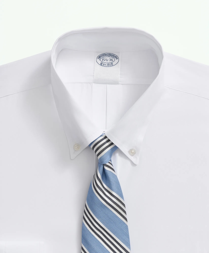 American-Made Cotton Broadcloth Button-Down Collar, Dress Shirt, image 2
