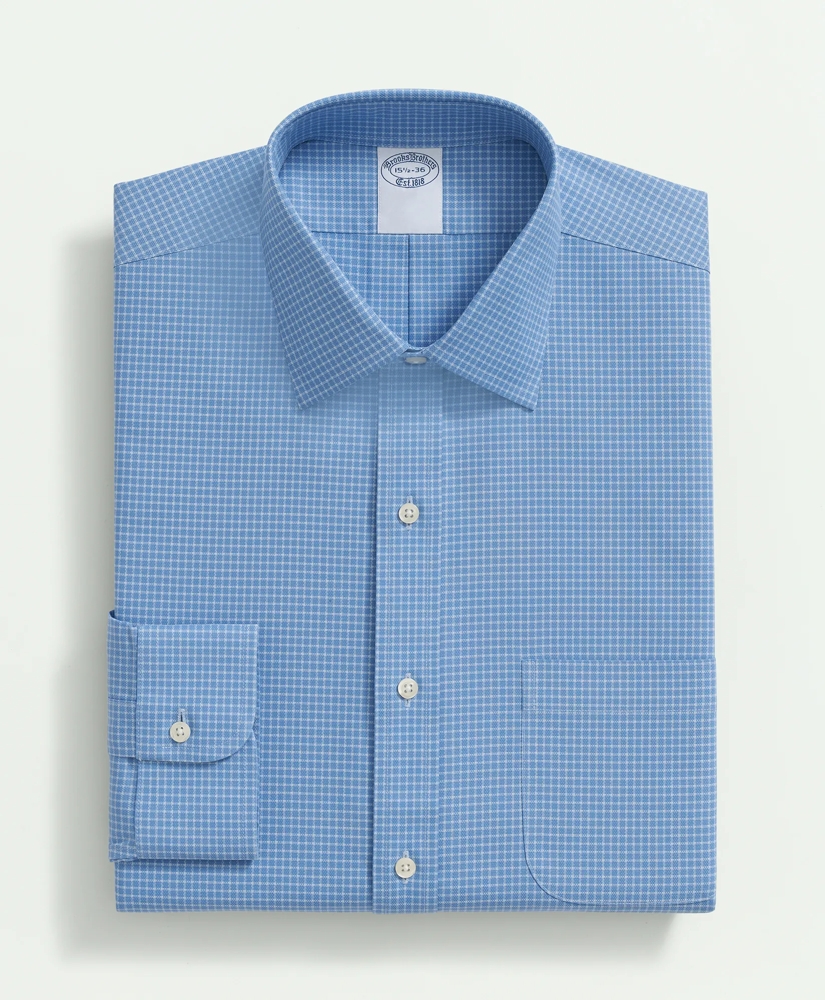 Stretch Supima® Cotton Non-Iron Royal Oxford Ainsley Collar, Windowpane Dress Shirt, image 3