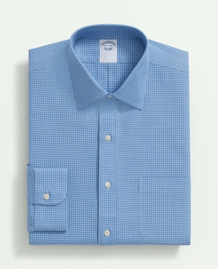 Stretch Supima® Cotton Non-Iron Royal Oxford Ainsley Collar, Windowpane Dress Shirt, image 3