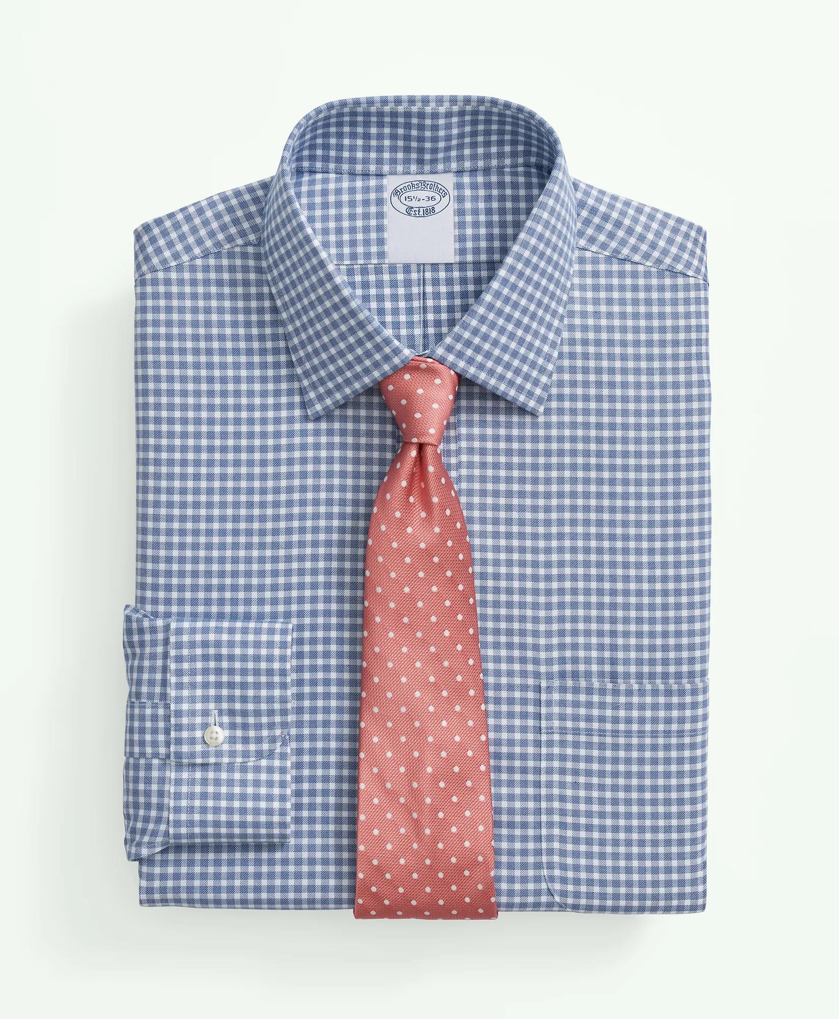 Explorer Collection Non-Iron Twill Ainsley Collar, Gingham Dress Shirt