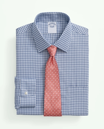 Brooks Brothers Explorer Collection Non-Iron Twill Ainsley Collar, Gingham Dress Shirt, image 1