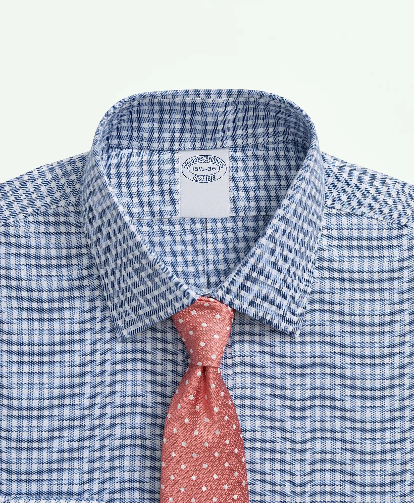 Explorer Collection Non-Iron Twill Ainsley Collar, Gingham Dress Shirt