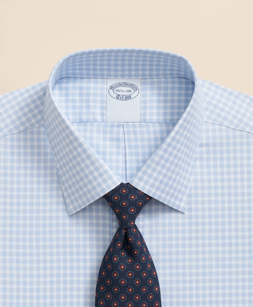 Brooks Brothers Explorer Collection Non-Iron Twill Ainsley Collar, Gingham Dress Shirt, image 2