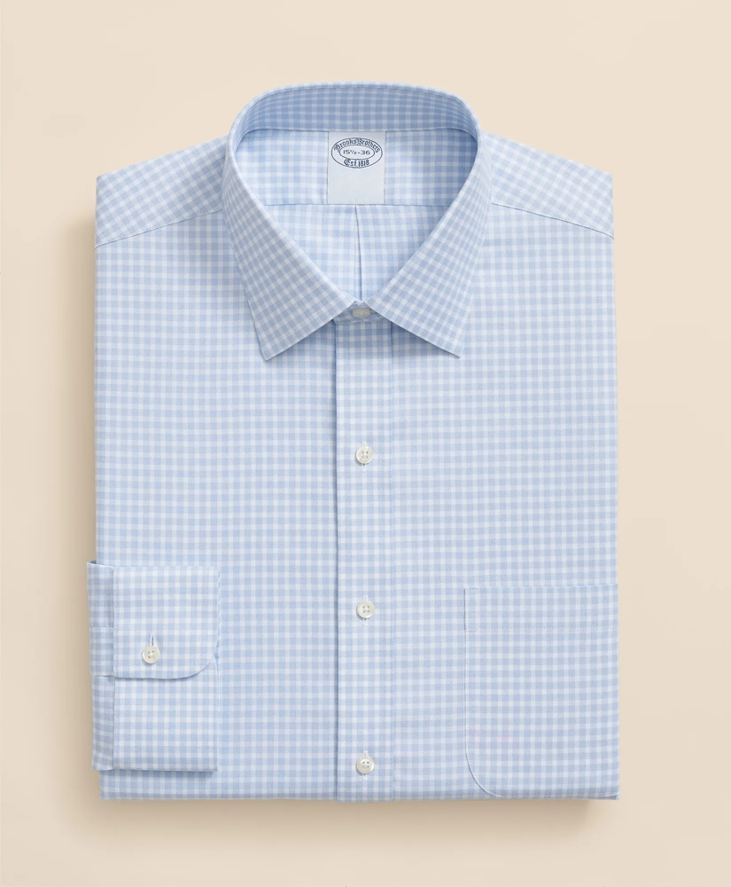 Brooks Brothers Explorer Collection Non-Iron Twill Ainsley Collar, Gingham Dress Shirt, image 3
