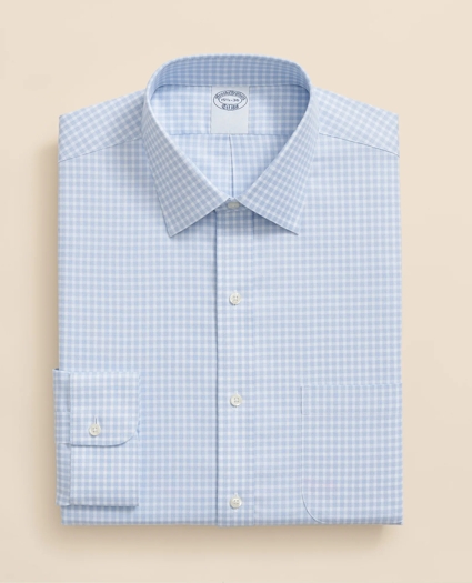 Brooks Brothers Explorer Collection Non-Iron Twill Ainsley Collar, Gingham Dress Shirt, image 3