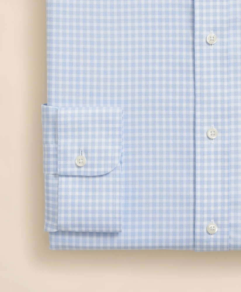 Brooks Brothers Explorer Collection Non-Iron Twill Ainsley Collar, Gingham Dress Shirt, image 4