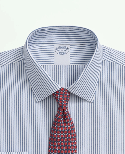 Brooks Brothers Explorer Collection Non-Iron Twill Ainsley Collar, Stripe Dress Shirt, image 2