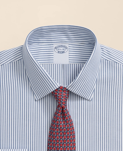Brooks Brothers Explorer Collection Non-Iron Twill Ainsley Collar, Stripe Dress Shirt, image 2