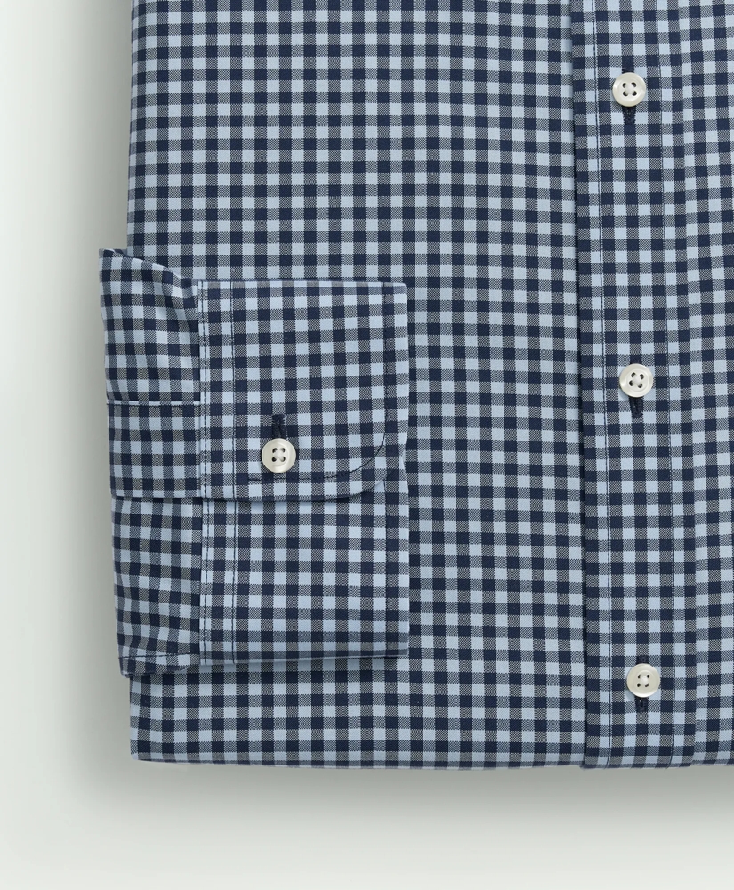 Stretch Supima® Cotton Non-Iron Pinpoint Oxford Ainsley Collar, Gingham Dress Shirt, image 4