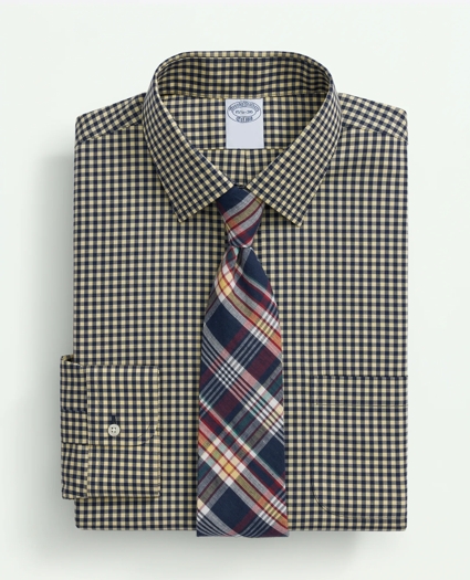 Stretch Supima® Cotton Non-Iron Pinpoint Oxford Ainsley Collar, Gingham Dress Shirt, image 1