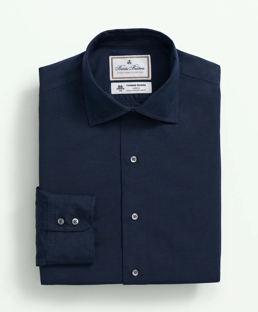 Brooks Brothers X Thomas Mason® Cotton-Linen English Collar, Dress Shirt, image 3