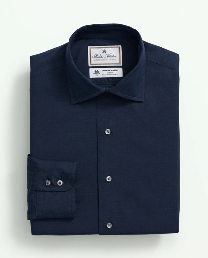 Brooks Brothers X Thomas Mason® Cotton-Linen English Collar, Dress Shirt, image 3
