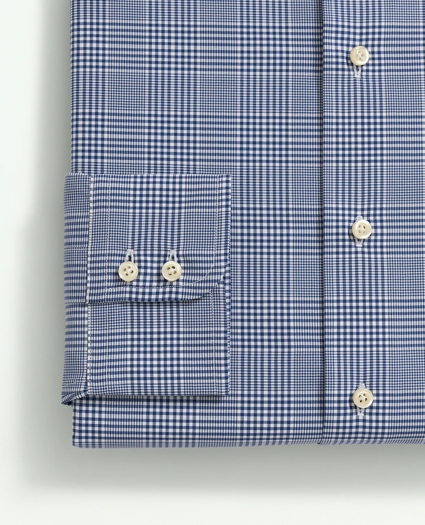 Brooks Brothers X Thomas Mason® Cotton Poplin English Collar, Glen Plaid Dress Shirt, image 4