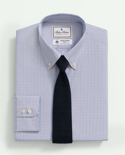 Brooks Brothers X Thomas Mason® Cotton Poplin Button-Down Collar, Micro Checked Dress Shirt, image 1