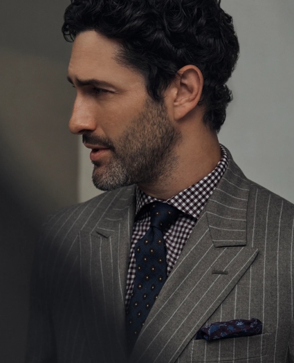 Brooks Brothers X Thomas Mason® Cotton Twill Londoner Collar, Gingham Dress Shirt, image 5