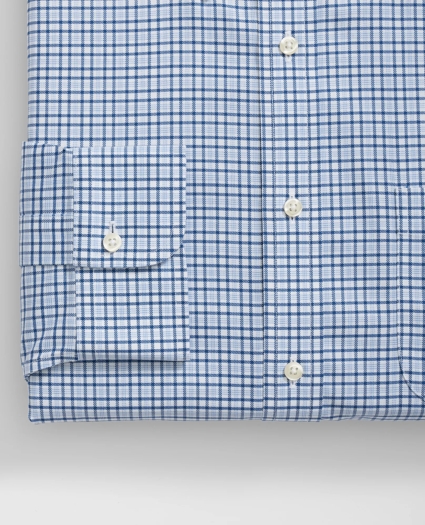 Stretch Supima® Cotton Non-Iron Twill Polo Button Down Collar, Bold Check Dress Shirt, image 4