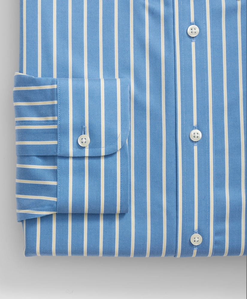 Stretch Supima® Cotton Non-Iron Twill Polo Button Down Collar, Ground Stripe Dress Shirt, image 4