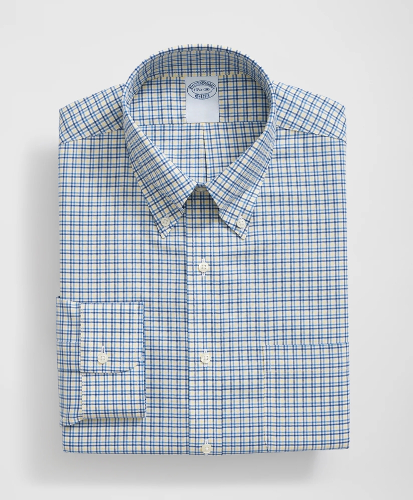 Stretch Supima® Cotton Non-Iron Twill Polo Button Down Collar, Multi-Check Dress Shirt, image 3