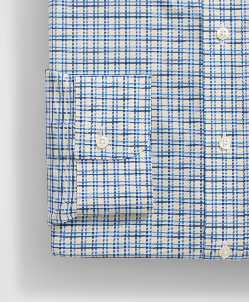 Stretch Supima® Cotton Non-Iron Twill Polo Button Down Collar, Multi-Check Dress Shirt, image 4